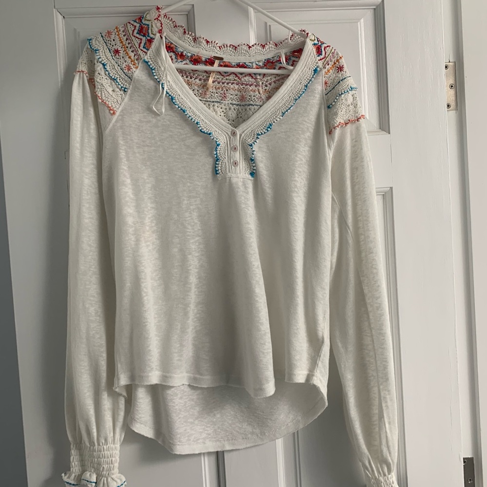 Free people embroidered top